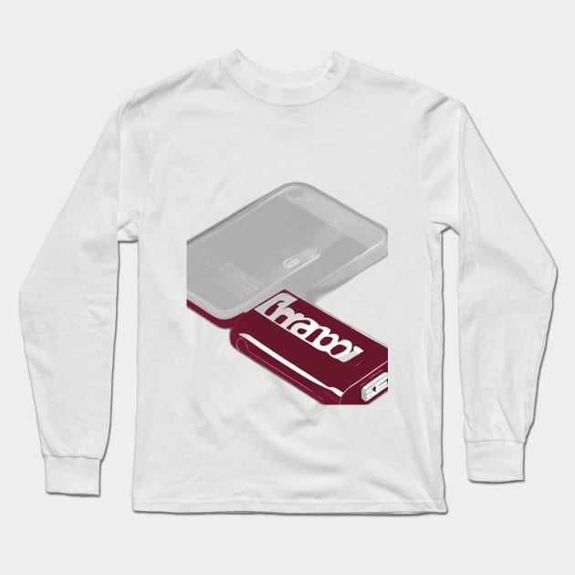 Sleek Maroon USB Power Bank Design No. 802 Long Sleeve T-Shirt by cornelliusy